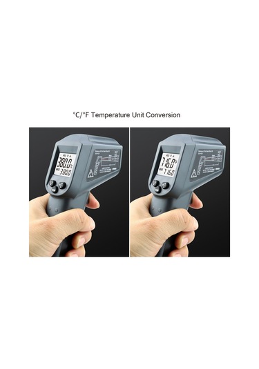 Xindoker "pratik Kızılötesi Termometre: Lcd Ekranlı, Arka Işıklı, Tek Elle Kullanım, -50 C'den 550 C'ye Ölçüm"