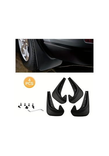 Dashanshop 4 Parça Su Geçirmez Oto Jant Kapağı Seti Takım Araçları Koruma Siyah Turuncu Dikiş