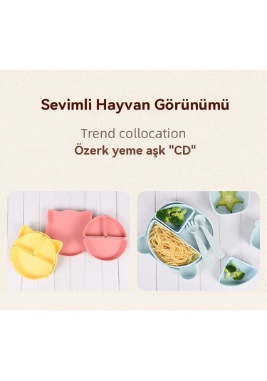 Jianfan Silikon Vakumlu Bebek Mama Tabağı Taşını'dır Kaymaz Yemek Kabı Pembe Diğer