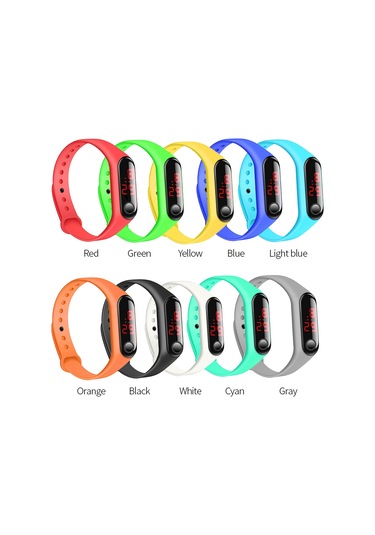 Xindoker Mavi Led Çocuk Spor Akıllı Bileklik - Dayanıklı Silikon Kordon, Kol Saati, Hediye Fırsatı, Toptan Satış Diğer