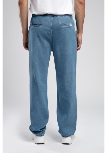 Lee Cooper Loose Normal Bel Normal Kesim Düz Paça Mavi Erkek Jean Pantolon-19632 DENİM