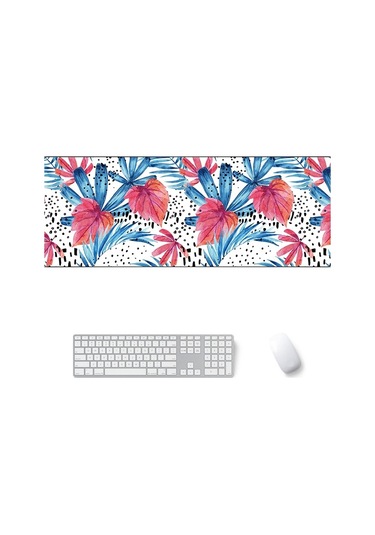 900x400x5mm Ofis Öğrenme Kauçuk Mouse Pad Masa Mat 11 Tropikal Yağmur Ormanı