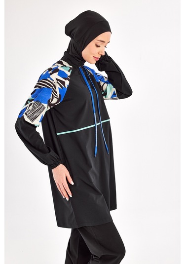 Spor Likra Tam Kapalı Tesettür Mayo 1225 Siyah11 Siyah11