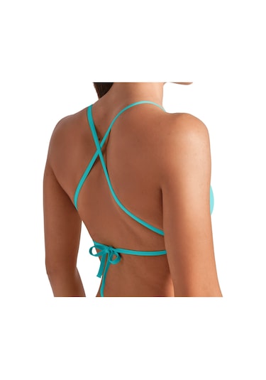 Arena Team Swim Top Tie Back Solid Kadın Beyaz Yüzücü Bikini Üstü 004768890 Beyaz