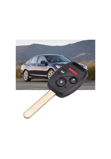 Konesam Honda Accord 2003-2007 İçin Oucg8d-380h-a Anahtar Kılıfı, Kaliteli Abs Malzeme, Eski/bozuk Anahtarın Yerine Geçici, 3+1 Tuşlu, Yeni