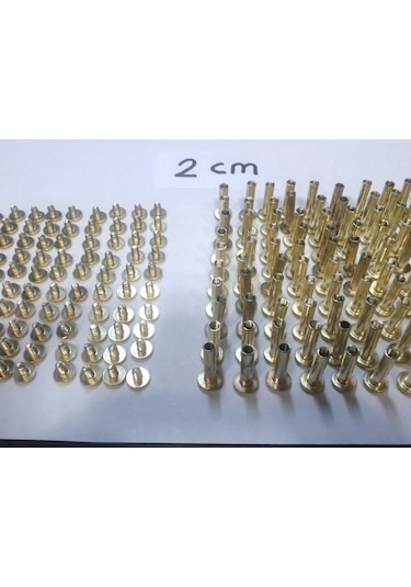 2 CM Dosya Klasör Menü Kartela Vidası Sarı 100 Adet