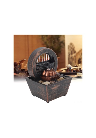 Wezone Usb-powered Mavi Led Işıklı Masaüstü Şelale Dekorasyonu - Sakinlik Ve Zevk İle Ev/ofis Mekanını Güzelleştirin