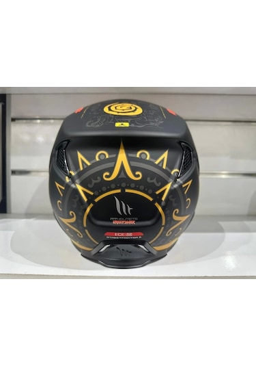Mt Helmets Streetfıghter Sv Aztec B3 Motosiket Kaskı Sarı - Siyah