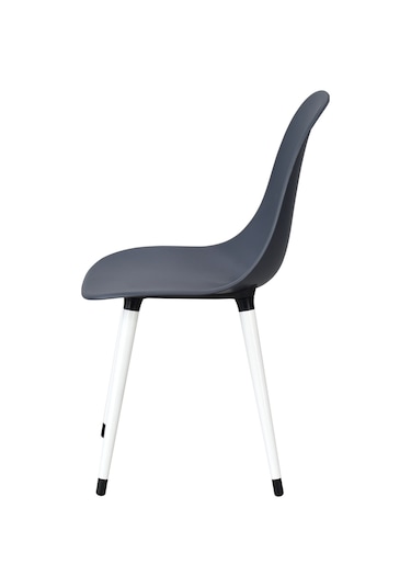 Vilinze Eames Beyaz Ahşap Ayak Plastik Füme Sandalye Eames-beyaz Füme - Beyaz
