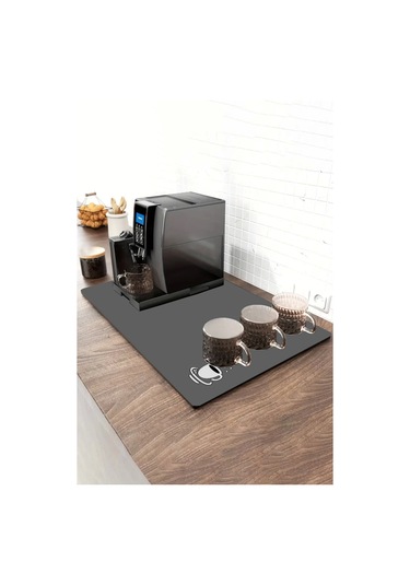 Valerine Life Barista Matı Sıvı Geçirmez Büyük Boy Xxl Kahve Barı Espresso Kahve Makinesi Pad 40x90c Siyah