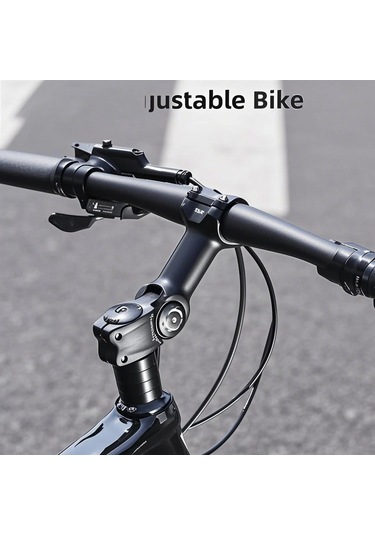 Springsun Bisiklet Gidon Yükseltici - Ayarlanabilir Açı Ve Yükseklik, Alüminyum Alaşım, 31.8mm, Siyah Siyah