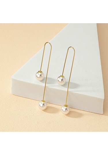 Moveevo Geometrik Gündüz & Akşam Stili Gümüş Renkli Kelebek Desenli Sürekli Parlayan Küpe Gold