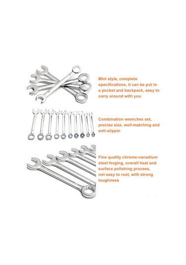 10 Parça Mini Anahtar Seti Patlamaya Dayanıklı Cep Anahtarı El Aleti Britanya Metrik Tip Seçenekli