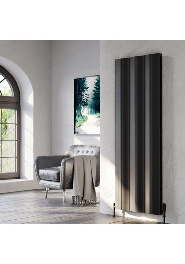Lojimax Alüminyum Dekoratif Radyatör Amazonite 1800x412mm 4 Dilim Dokulu Siyah 1245 W Yüksek Isıl Güç