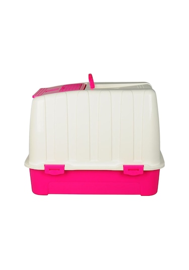 Pribor Hz-335 Kedi Köpek Evcil Hayvan Tuvaleti Büyük Boy Beyaz Fuşya