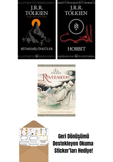 Bitmemiş Öyküler + Hobbit Siyah Kapak + Roverandom Özel Ciltli Baskı