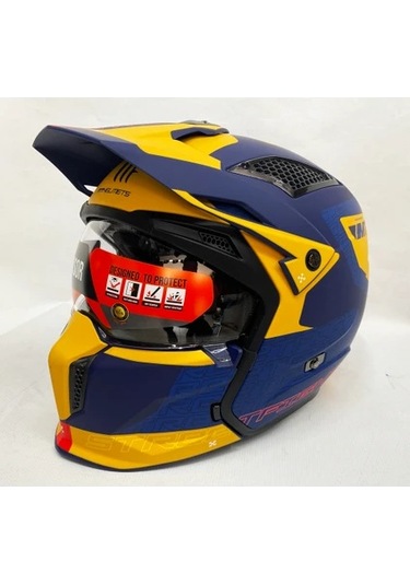 Mt Streetfighter Sv Totem C3 Modüler Motosiklet Kask Sarı