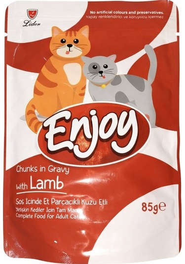 Enjoy Pouch Kuzulu Kedi Konservesi 85 Gr