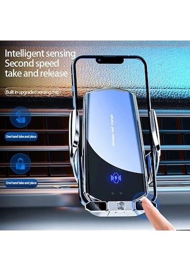 Hfambition Araç İçin Manyetik Kablolu Kablosuz Şarj Cihazı 15w Hızlı Şarj + Otomatik Klem + 360 Döner Telefon Tutucu Type-c, İphone/samsung Uyumlu Diğer