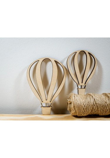 2'li Balon Konsept Tasarım Bebek Odası Çocuk Odası Kapı ve Duvar Süsü Dekorasyon Açık Kahverengi