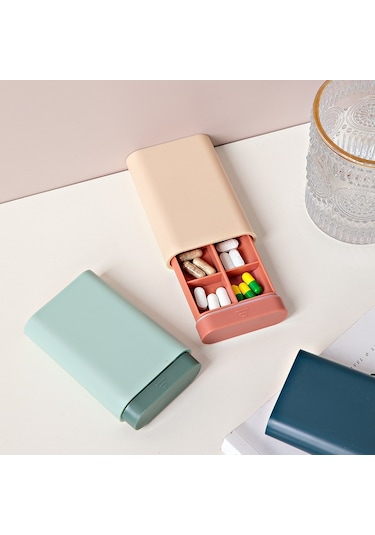 6 Bölmeli İlaç Ambalaj Kutusu - Pembe
