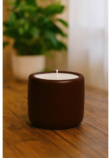 Dekoratif Kokulu Mum Love Kahverengi