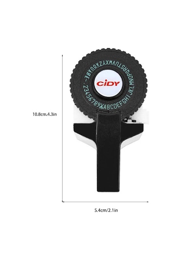 Tenfowee Siyah Mini Etiket Yazıcı - 9mm Genişliğinde 2 Adet Bant 1 Siyah + 1 Rastgele Renk - Plastik Malzeme - 47g Hafif - El Defteri Dekorasyonu İçin