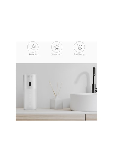 Ximistore9 Beyaz Otomatik Enjeksiyon Köpük Sabun Dağıtıcı 350ml, Dokunsuz Kullanim, Entegre Isik Sensoru, Ev-banyo-mutfak Uygun Pil Yok Beyaz