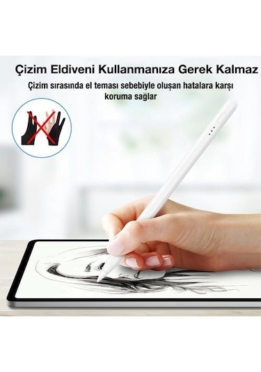Polham Pencil 2. Nesil Kapasitif Stylus Kalem, Aktif Versiyon İphone, iPad Uyumlu Dokunmatik Kalem