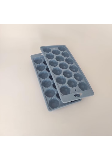 2 Adet 17 Bölmeli Kristal Su Sızdırmaz Buzluk Kokusuz Buz Kalıbı Çok Renkli
