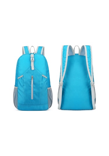 Sones Haweel Yürüyüş Taşınabilir Katlanabilir Sırt Çantası Büyük Kapasiteli Omuz Çantası Mavi