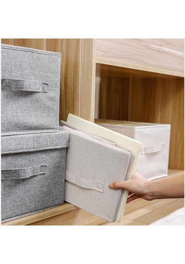 Suntek Giysi Yorgan Saklama Kutusu XL Gri 9 Izgara Gri