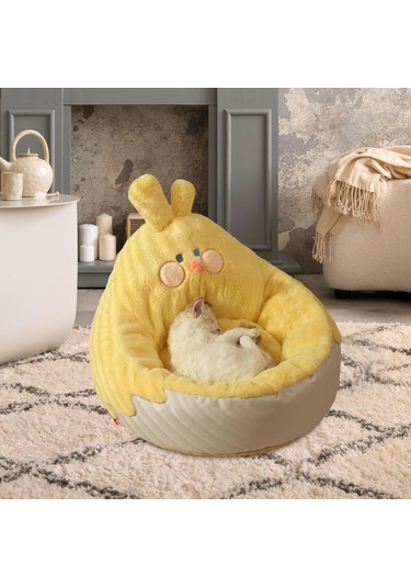 Homyl Tavuk Sarılma Yuva Yuvalama Karikatür Kedi Yavru Sarı