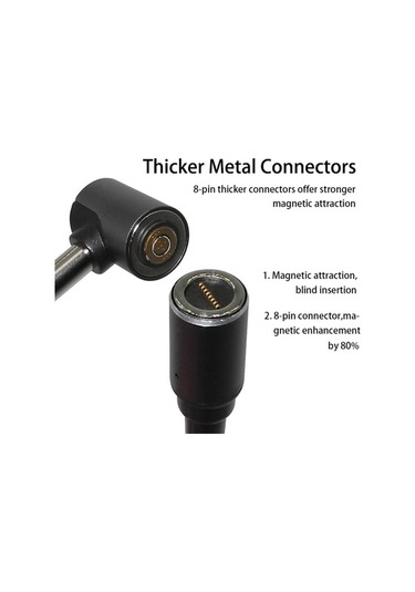 Ebitda Laptop Usb Tip-c 5.5x1.7mm Manyetik Şarj Kablosu 100w, Hızlı Şarj, Dayanıklı Kablo