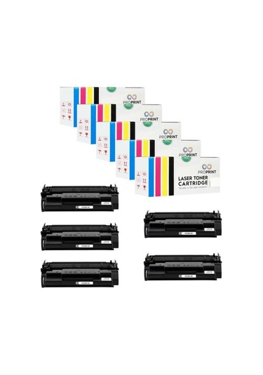 Proprint Hp 26x-cf226x C5j91a F6w13a Siyah Uyumlu Toner 5 Adet 9000 Sayfa