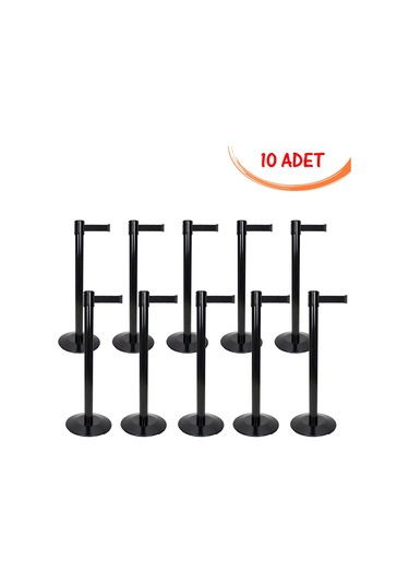 Şerit Bariyer En Ucuz Yönlendirme Bariyeri Ayaklı Güvenlik Şerit Bariyer - Elektrostatik Boyalı 10 Adet