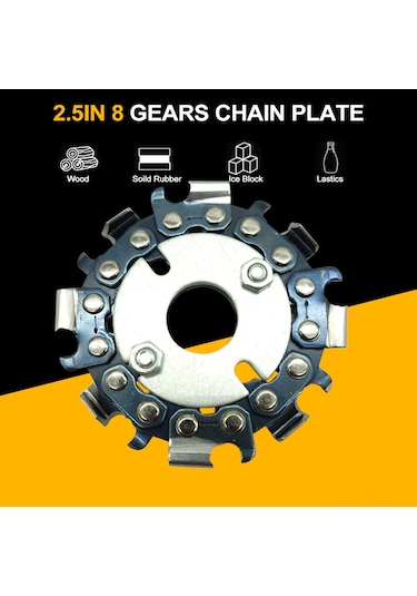 Padalink "8 Vitesli 2.5 Inç Ahşap Zincir Testere Diski - Kök Oyma Ve Kesme İçin Yüksek Hız"