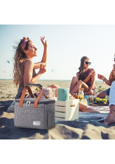 Pazly Yalıtımlı Gıda Dağıtım Çantası Su Geçirmez Isı Yalıtımlı Piknik Kamp Öğle Yemeği Soğutucu Çanta Çok Renkli Çok Renkli