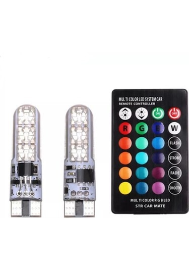 Kumandalı Led Park Ampül Dipsiz T10 12v