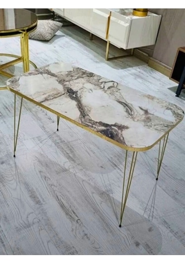 Firkete Tel Sehpa Ayağı (Altın Sarısı - 46 cm - 4 Adet)