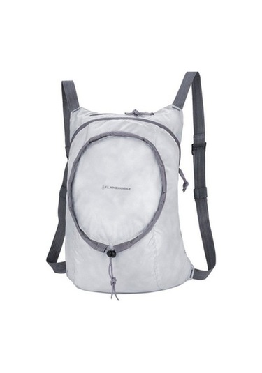 Zcjb Naylon Su Geçirmez Katlanabilir Hafif Depolama Katlanır Sırt Çantası Beyaz Beyaz