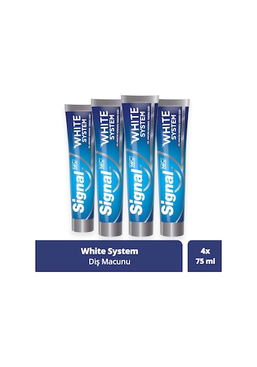 Signal White System Original Diş Macunu 4 x 75 ML
