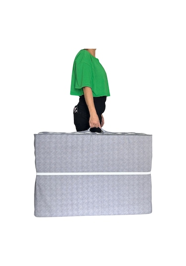Katlanır Yer Yatağı Ve Tek Kişilik Sünger Katlanır Minder Yatak 90x190x10 Cm-gri