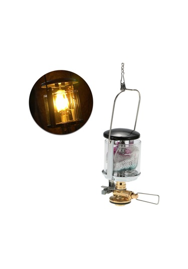 Mini Propan Fener Tek Manto Gaz Lambası Taşınabilir Siyah Siyah
