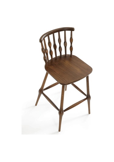 Natura Retro Ahşap Bar Sandalyesi Ceviz