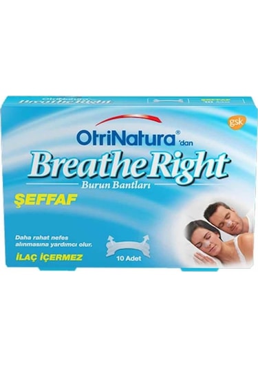 Breathe Right Şeffaf Burun Bandı 10'lu