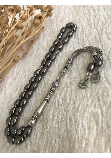 Hematit Taşlı Beyzi Kesim Doğal Tesbih