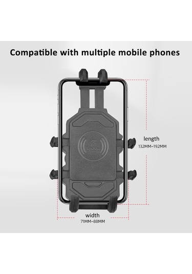 Shineyee Motosiklet Telefon Tutucu Tutucu Motosiklet Cep Telefonu Tutucu Hırsızlığa Karşı 360 Dönebilen Motosiklet Gidon Tutucu