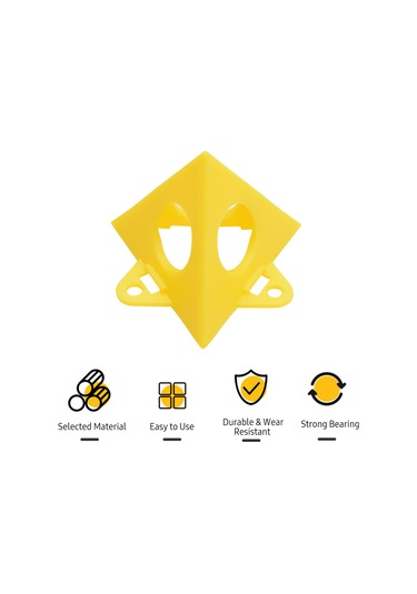 Qingmipy Plastik Triangular Boya Ayakları, Ahşap İşleri Ve Dekorasyon Projeleri İçin Sabit Taşıma, 20 Adet Sarı Renkli Stoklanabilir Destek Aparatı