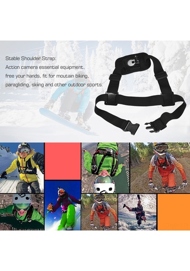 Maiyame Gopro Hero 7/6/5/4 Sjcam Yı Uyumlu, Ayarlanabilir, Ergonomik Siyah Spor Kamera Askılı Omuz Kayışı - El Serbest Kameralar İçin Dış Etkinlikler